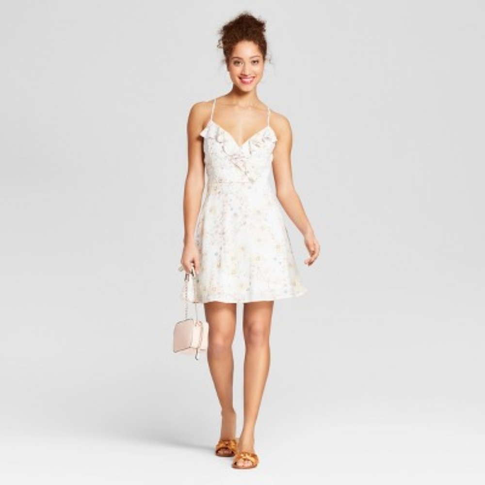 Target | Lace-Up Back Wrap Dress - Floral Print